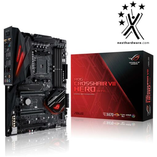 MB ASUS ROG CROSSHAIR VII HERO WI FI LGA AM4 X470 AMD 4XDDR4DC-3466O.C. 2PCIE3.0X16 6SATA3 M.2 GBLAN USB3.1 AURA ATX   90MB0XF0-M0EAY0