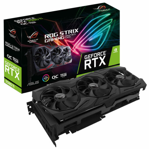 SVGA ASUS ROG-STRIX-RTX2080TI-O11G-GAMING 11GDDR6 352BIT PCIE3.0 2XHDMI 2XDP HDCP2.2 OPENGL4.5 7680X4320 2,7SLOT 90YV0CC0-M0NM00